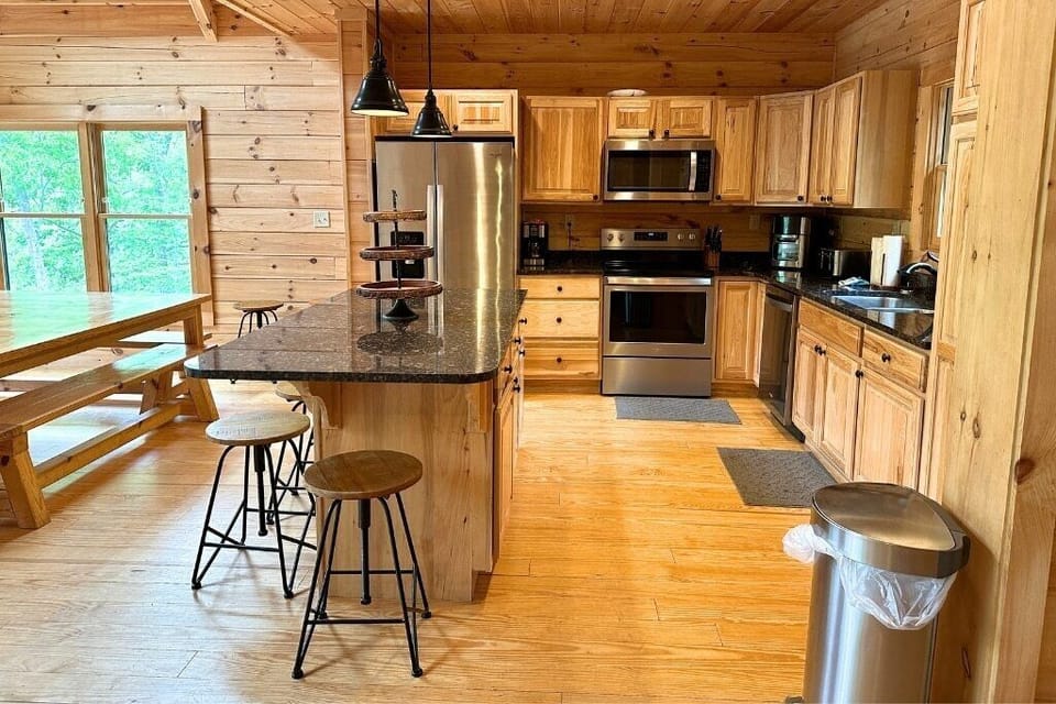 Wonderful updated kitchen perfect for cooking meals for the whole crew