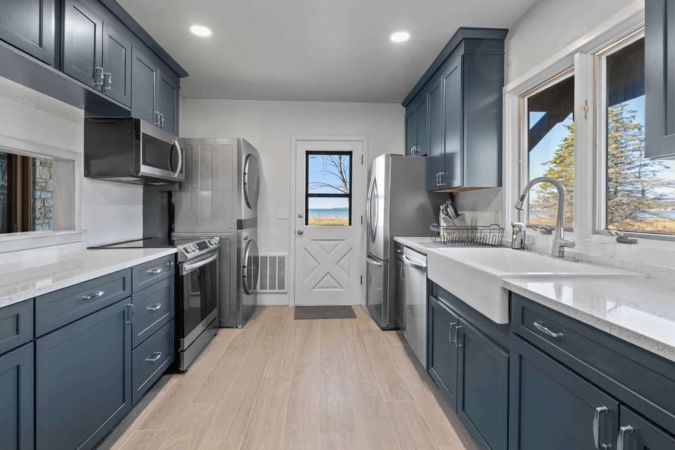 Kitchen with stainless appliances