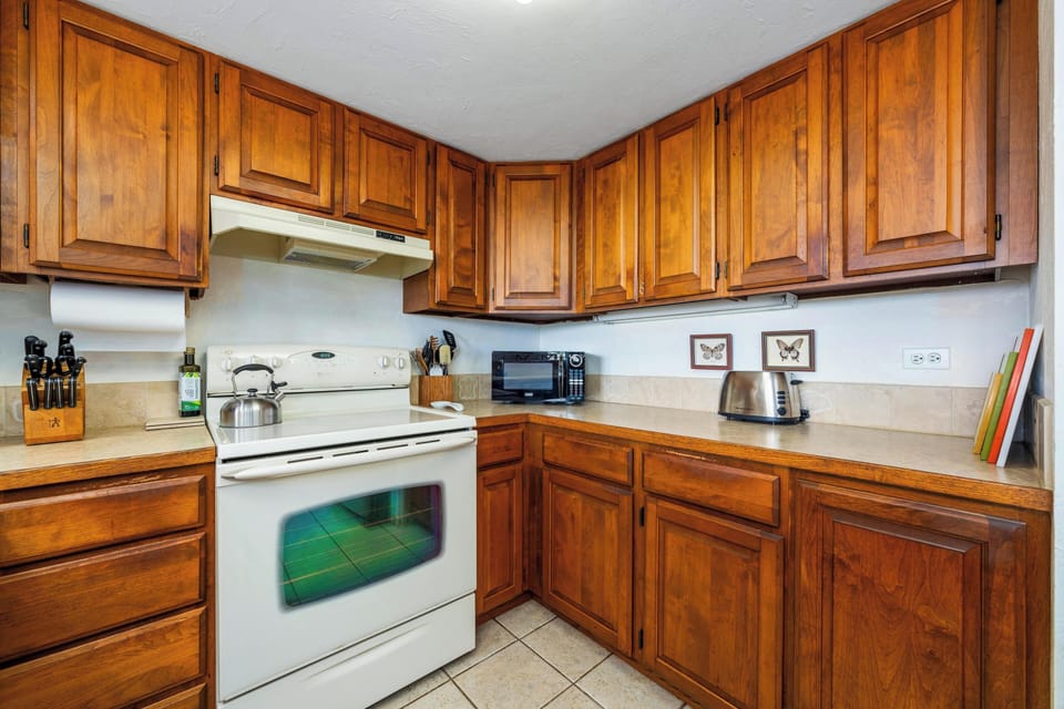 Stocked kitchen area