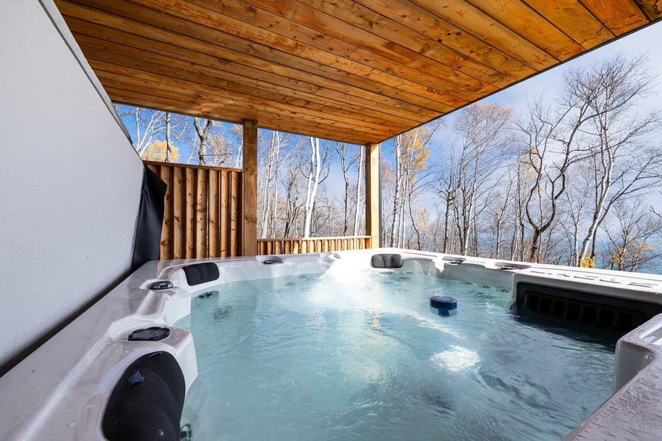 The spa’s ready, all you need is your favorite drink.
