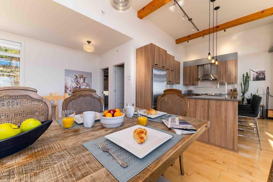 The perfect setting for your morning coffee and fresh fruit.