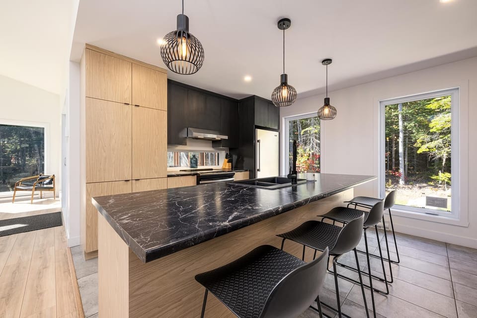 Prepare meals together and enjoy the view from your spacious kitchen.