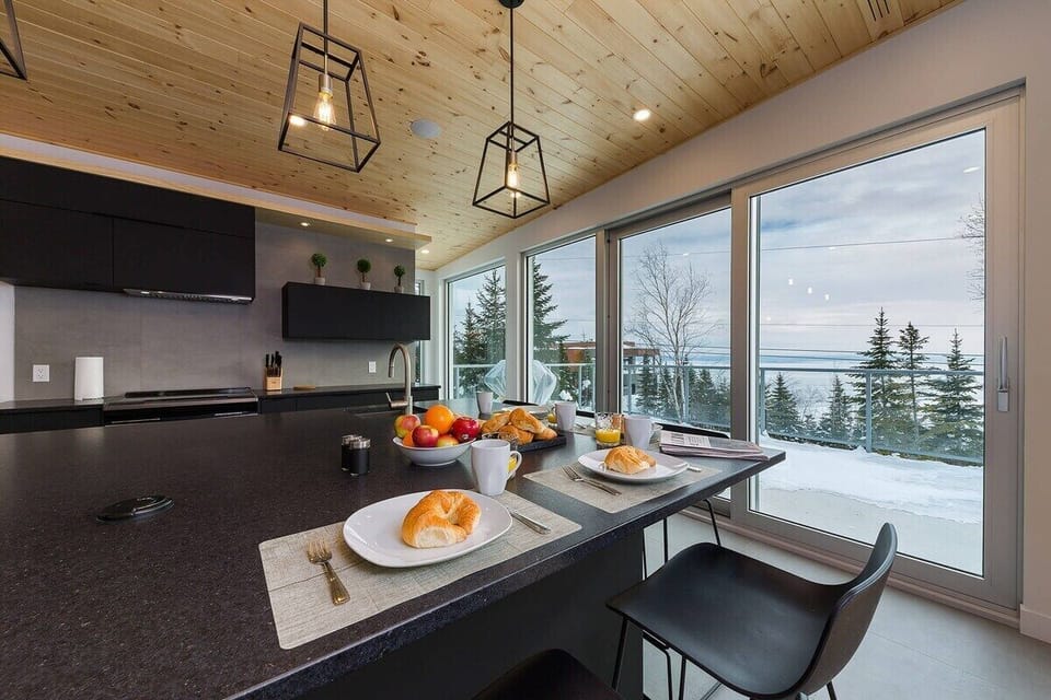 Delicious feasts are made here; this view never gets old.