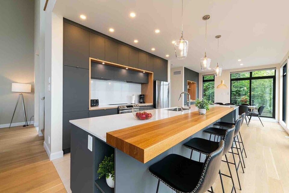 The heart of the home, with a view that takes center stage.