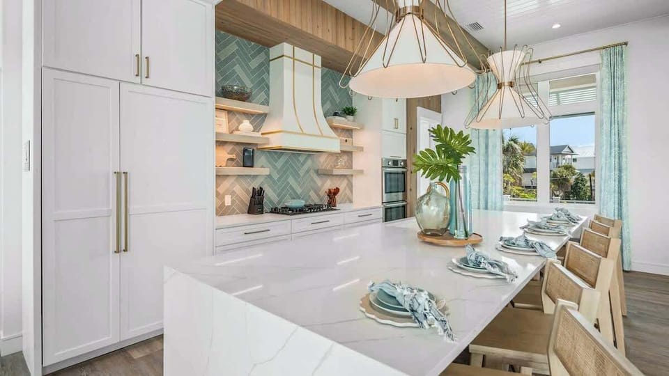 Kitchen - Oversized Refrigerator - (2) Dishwashers, Double Ovens, &amp; Large Gas Stove - Balcony Access