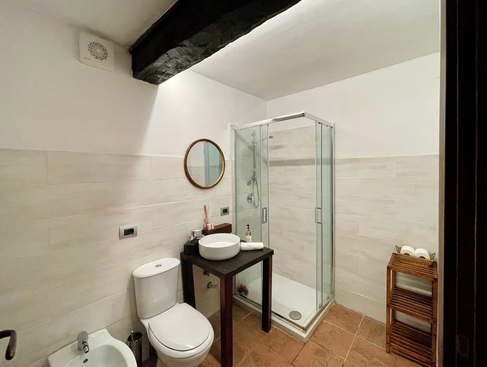 Traditional Apartment | Bathroom | Shower, free toiletries, hair dryer, towels
