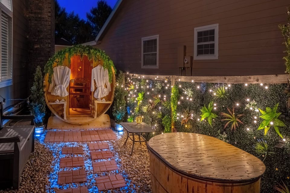 Nighttime Sauna Lights