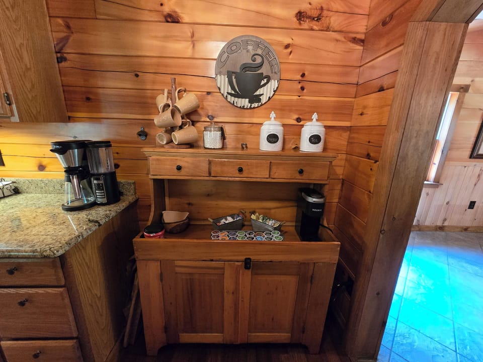 Our coffee and tea bar are equipped with everything you need to enjoy your morning!
