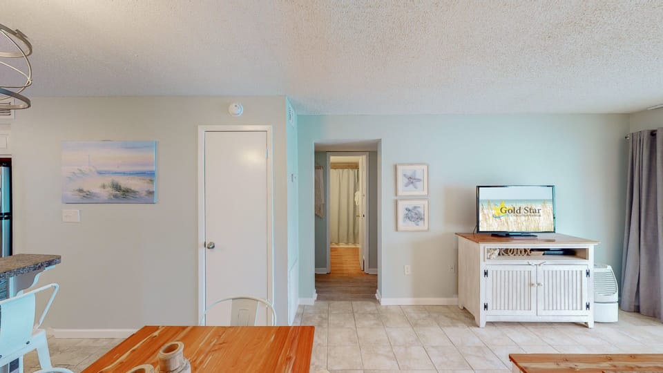 The living room is furnished with a Smart TV for your viewing entertainment. High-speed internet and free Wi-fi are available throughout the unit.