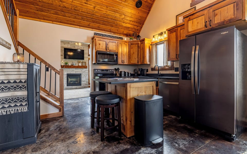 Breakfast bar for planning the days adventures.