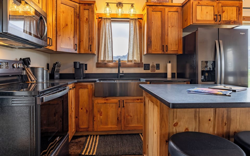 Kitchen with natural light and great layout.