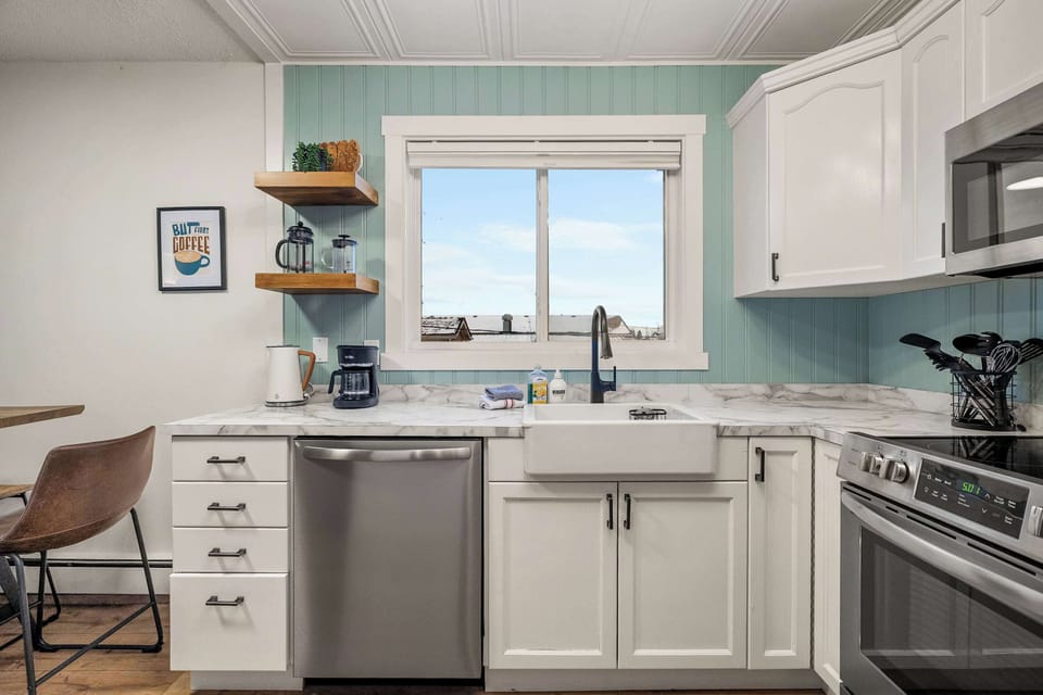 Fully equipped kitchen with modern appliances