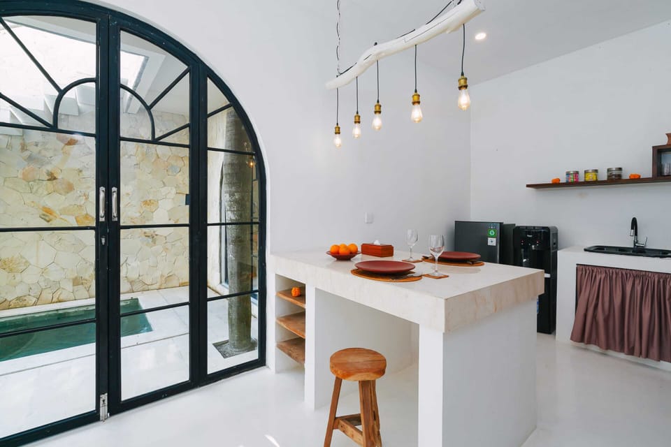 Basic Villa | Private kitchen | Fridge, microwave, stovetop, electric kettle