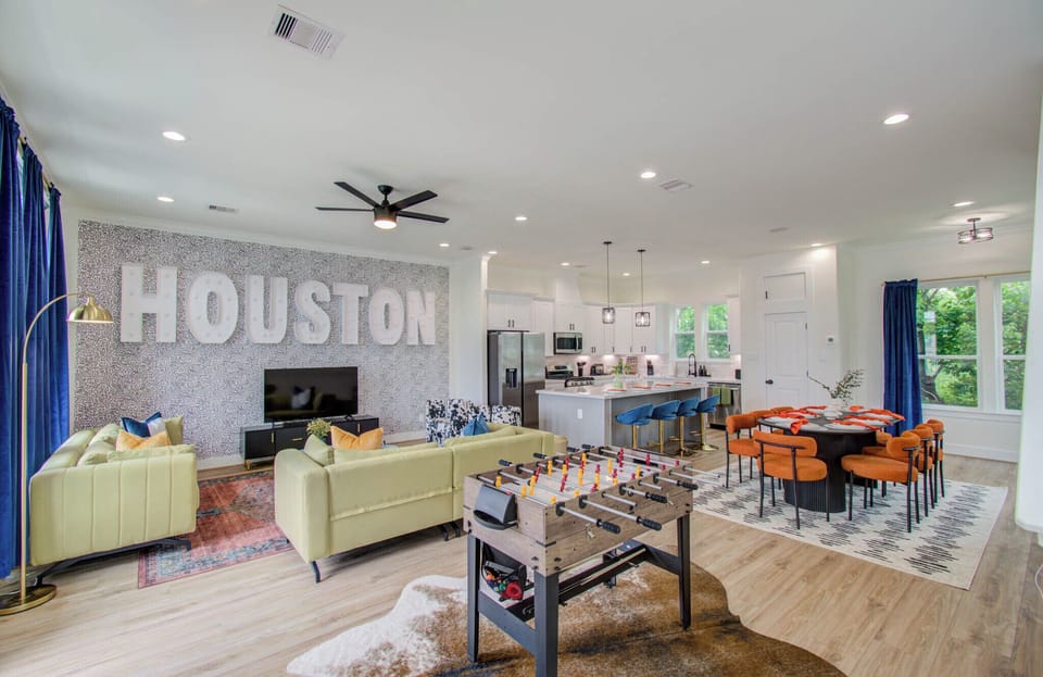 Experience the epitome of entertainment and sociability in our living room