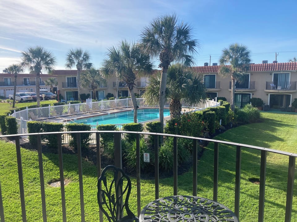 Room with a view! Can hear the ocean and see sliver of it.