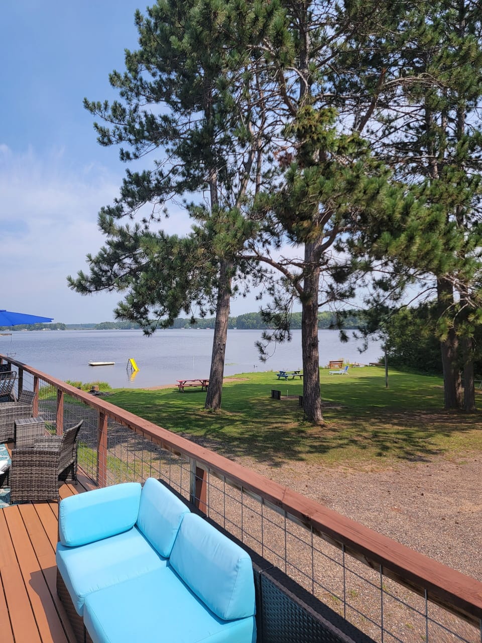 Lakeshore of Soo Lake right outside your cabin door