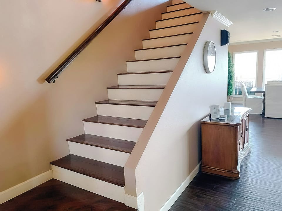 Stairs to second level.