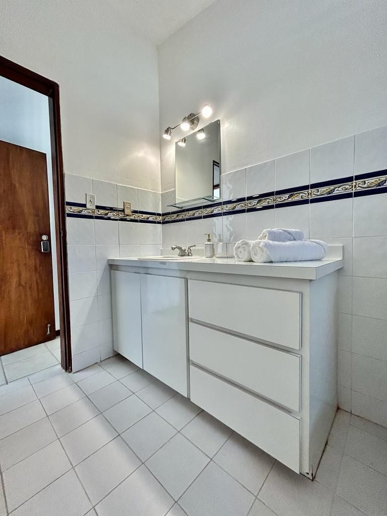 The mirror serves as a sanctuary, reflecting the light and offering a clear image of yourself, helping you prepare for a great day ahead!