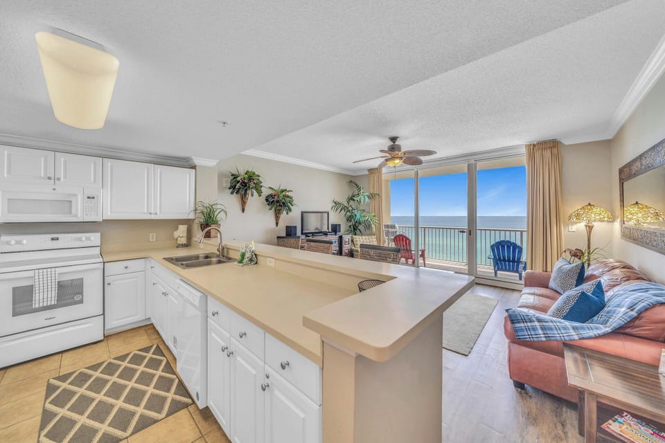 The fully equipped kitchen has everything you need to prepare meals for family & friends.