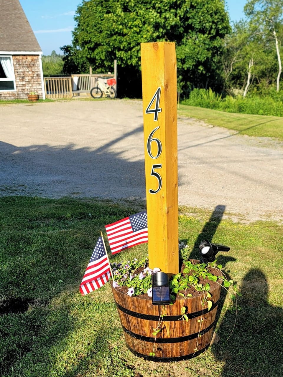Address marker out by the road