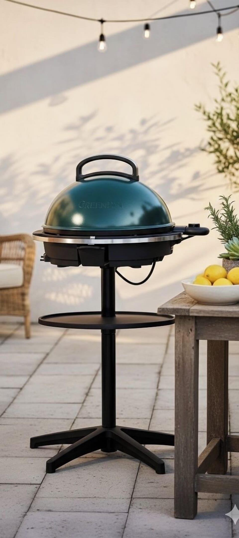 Electric BBQ grill present