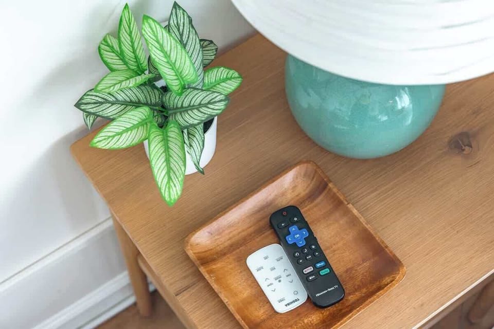 Remote for the TV and Aircon.