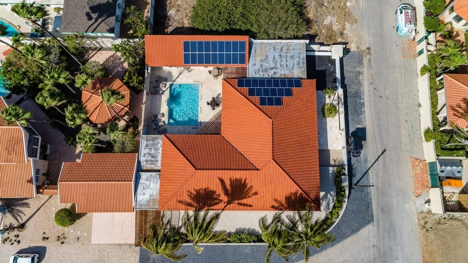 Aerial view of the property
