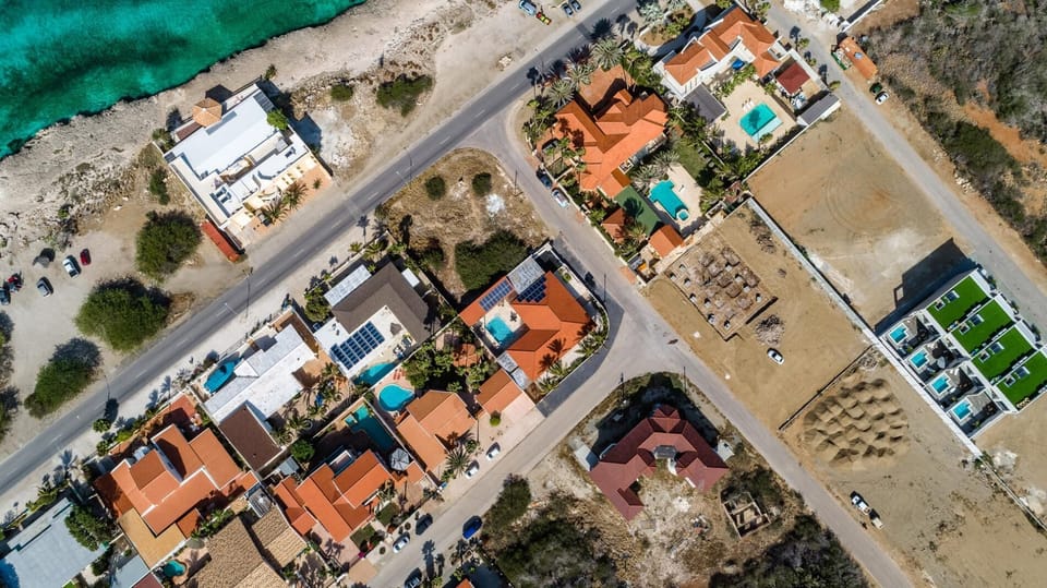 Aerial view of the property
