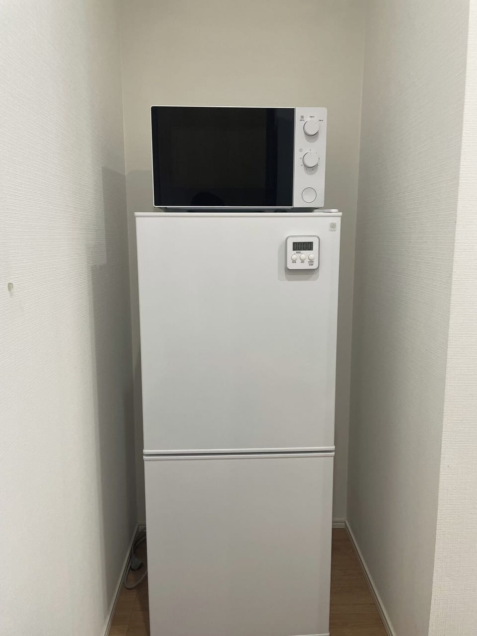 Microwave and Refrigerator