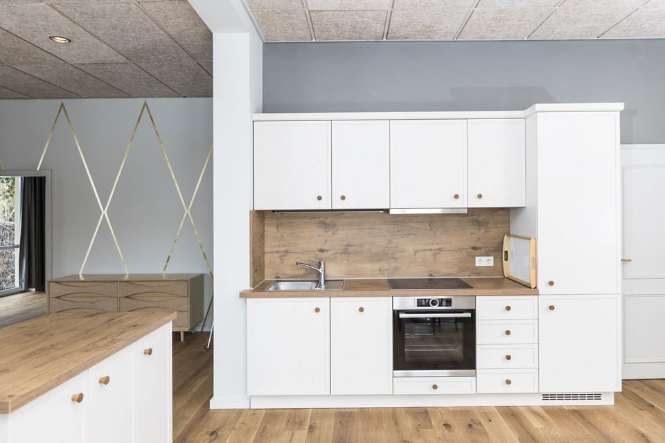 Apartment (F, 1 bedroom) | Private kitchen | Coffee/tea maker, stovetop, electric kettle, cookware/dishes/utensils