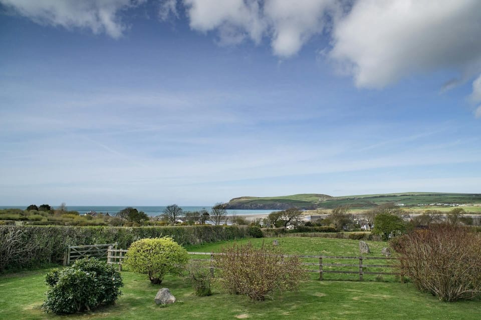 View from the gardens at Dolawel over Newport bay