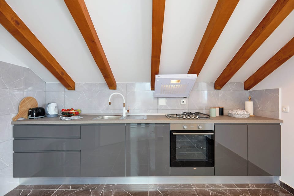 Standard Apartment | Private kitchen | Full-size fridge, oven, dishwasher, electric kettle
