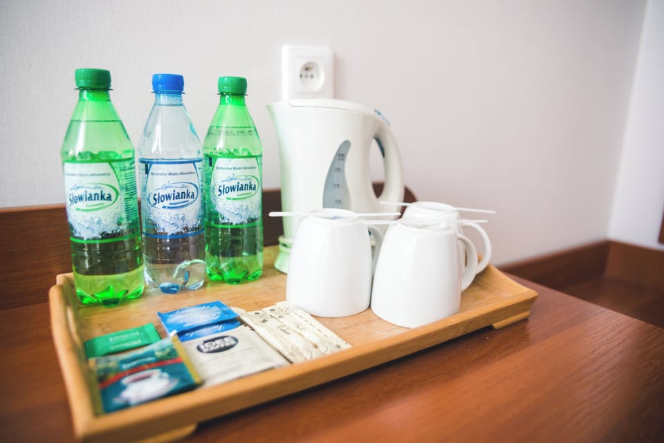 Desk, iron/ironing board (on request), WiFi (free)