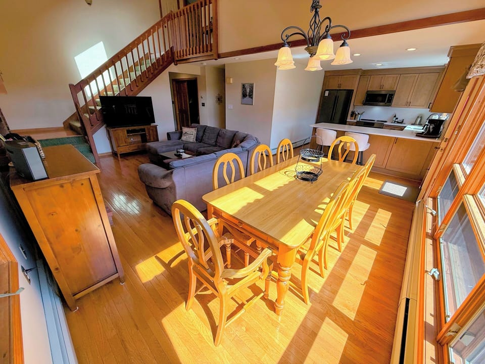 Large table with seating for 8