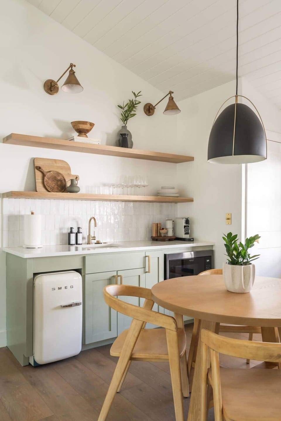 Kitchenette with microwave, mini fridge and nespresso coffee maker