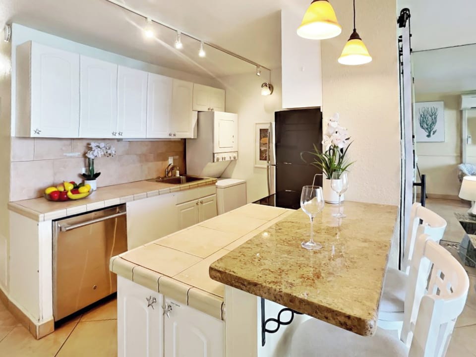Enjoy some wine and cheese or snacks at the bar before a delicious home cooked meal