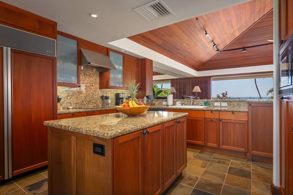 Ample space to move and ample space to cook with expansive counterspace.
