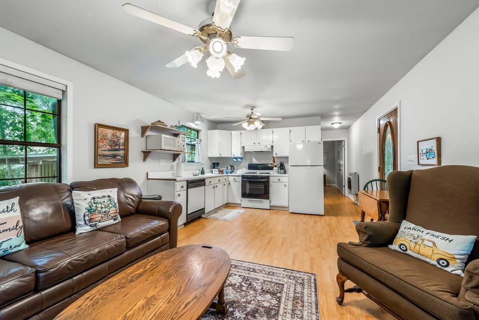 Open living area and kitchen :)