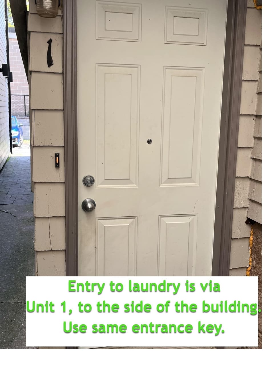 Laundry entrance