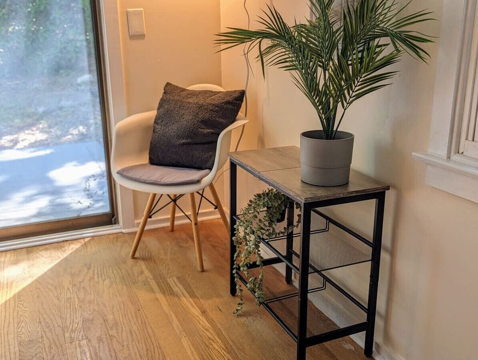 Where style meets comfort. This space features designer-curated interiors, blending modern aesthetics with the cozy essentials of a luxury vacation rental.