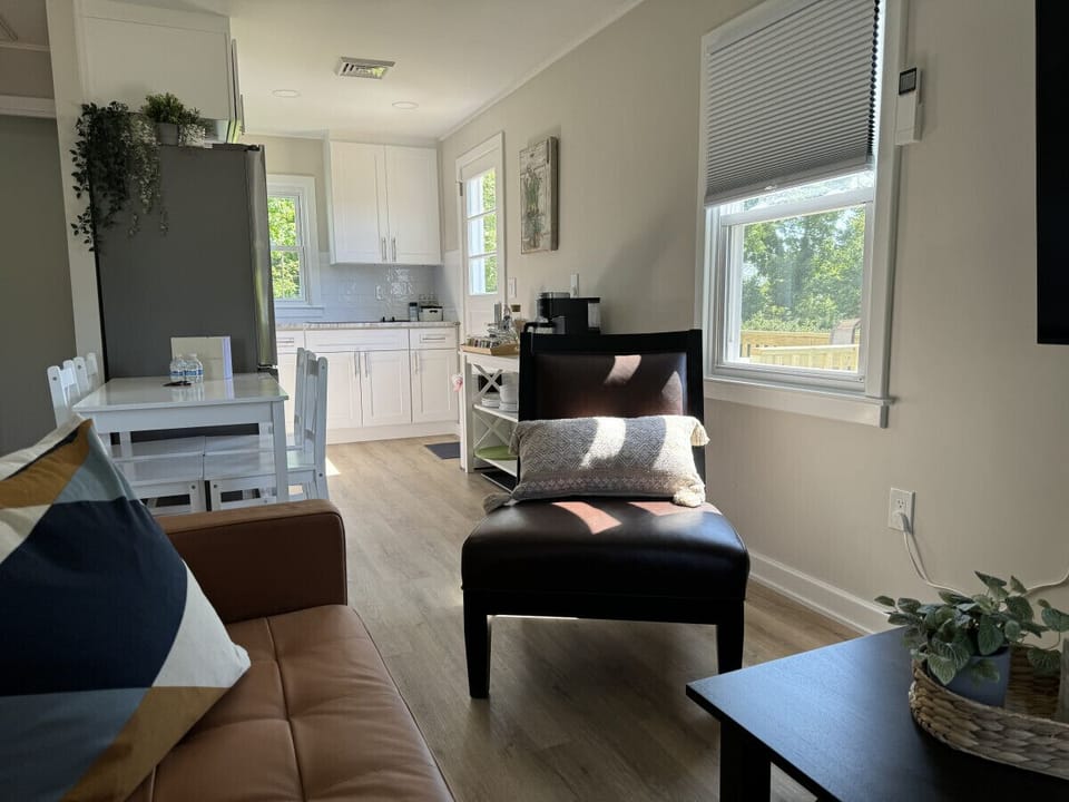 Gather for a meal in the spacious dining room