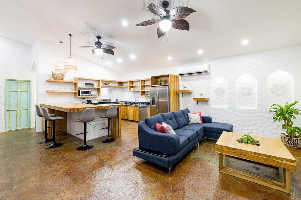 Living room and main kitchen