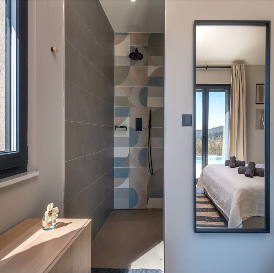 Villa (Two Bedroom Villa with Terrace and Sw) | Bathroom | Shower, towels