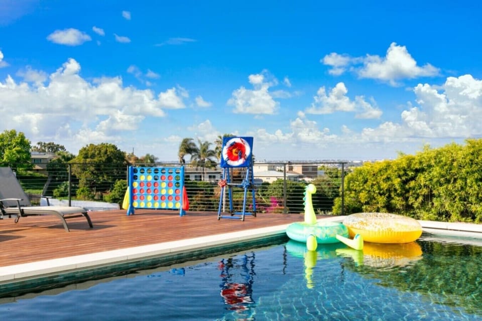 Enjoy fun-filled days on the patio with stunning views and exciting games for everyone to enjoy!