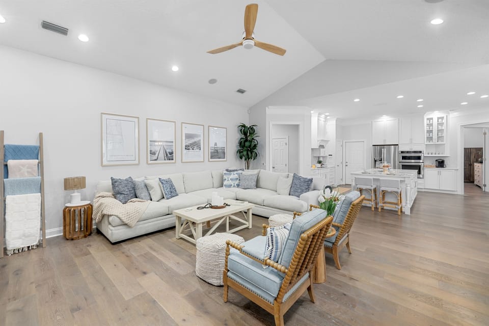 Bright, open living space made for entertaining