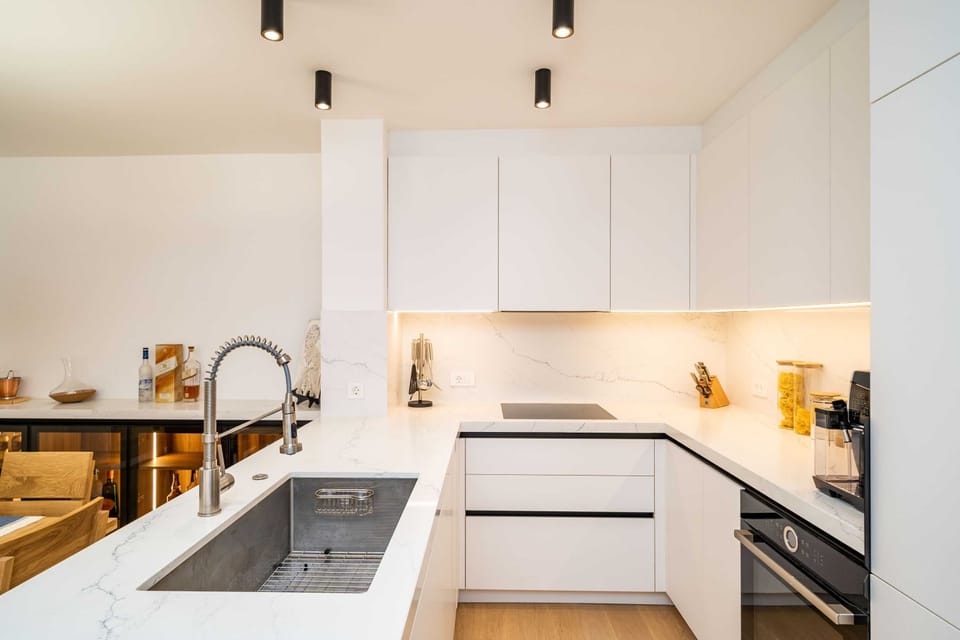 Apartment (Three Bedroom Apartment with Balcony) | Private kitchen | Fridge