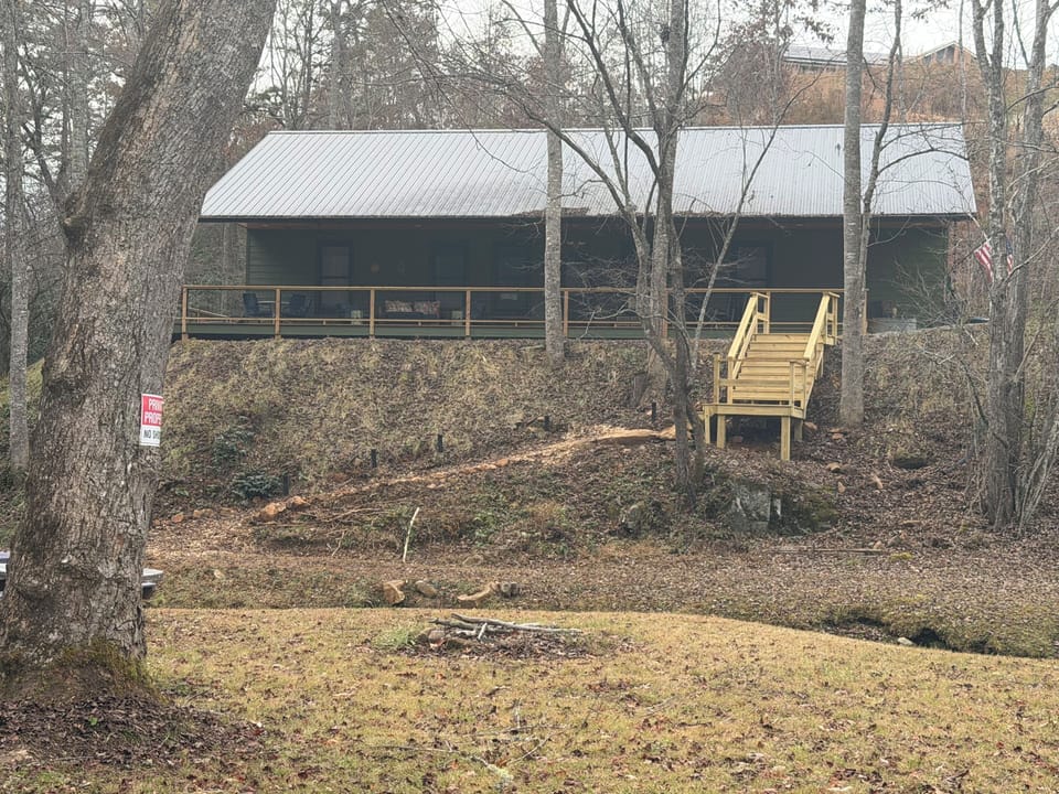 New steps from creek