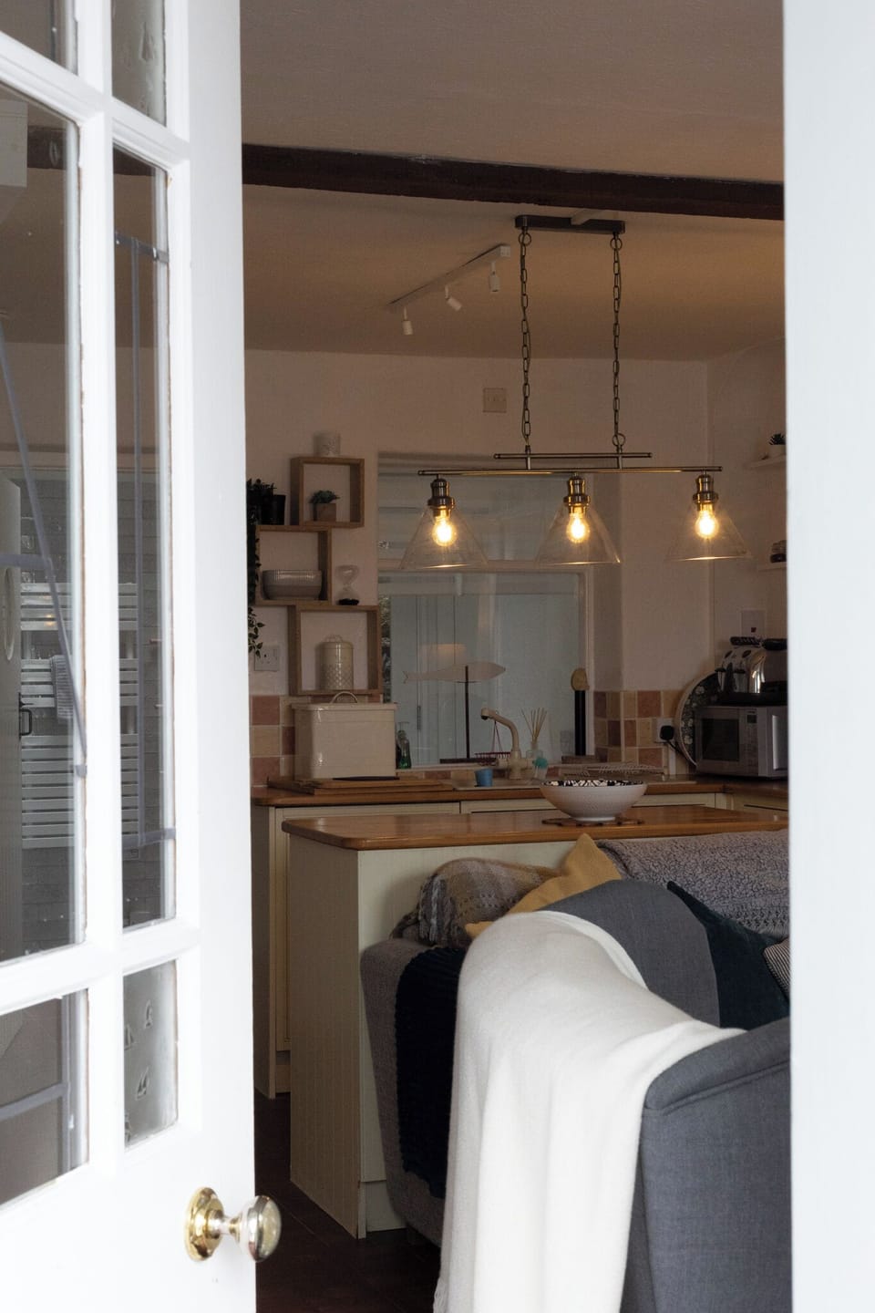 Water view cottage holiday rental conwy into living area