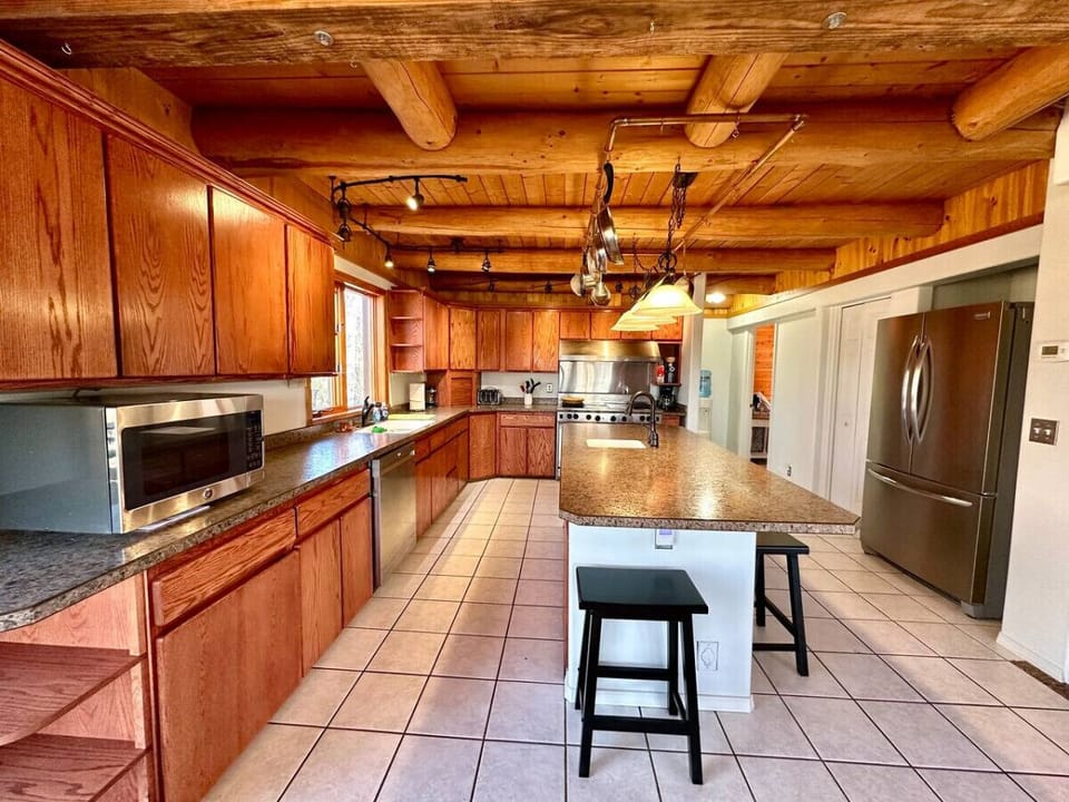 Fully stocked kitchen for home-cooked meals and slow mornings.