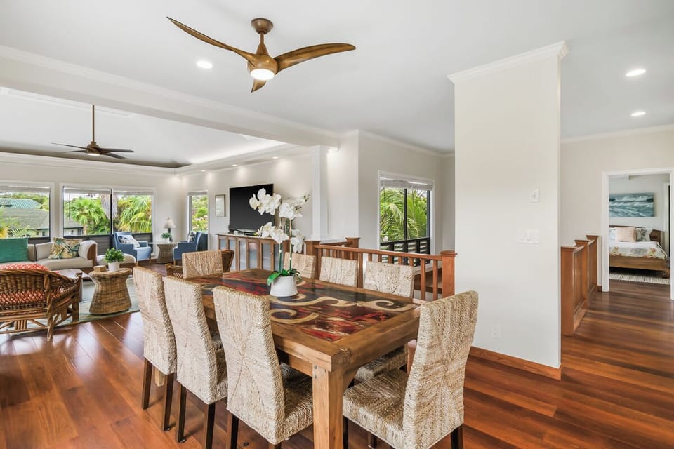 Host delightful family dinners in the well-equipped dining area, perfect for gathering and creating cherished memories together.